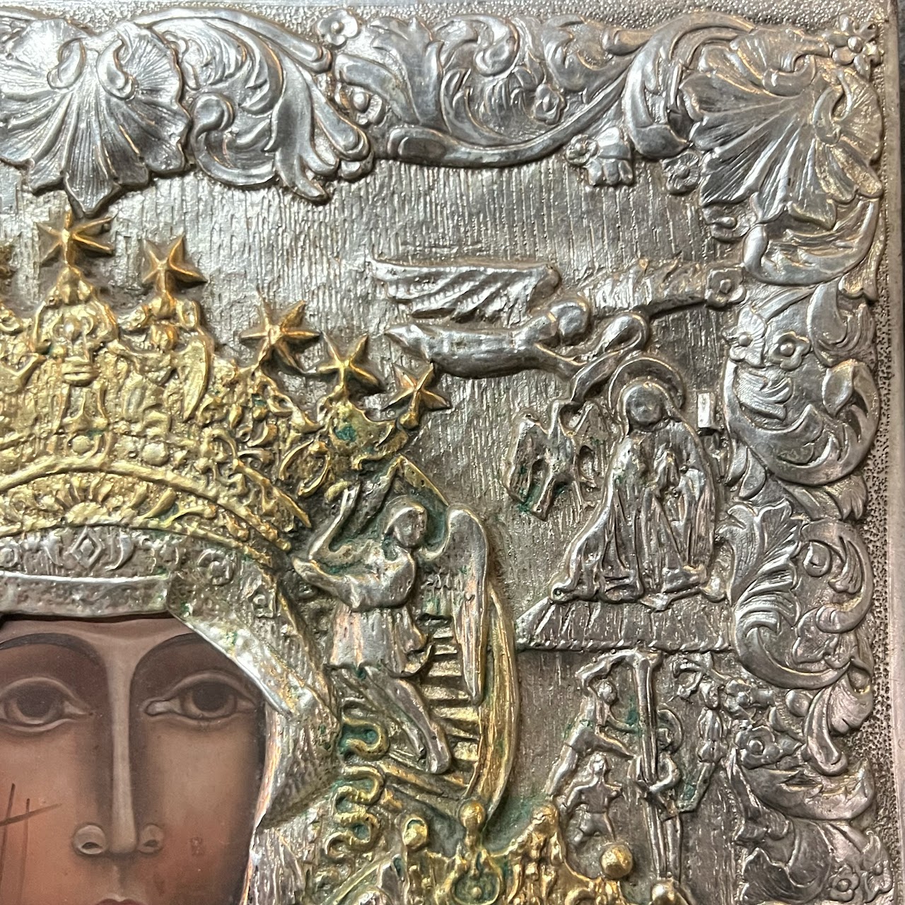 Our Lady of Czetocho Mixed Media Painting