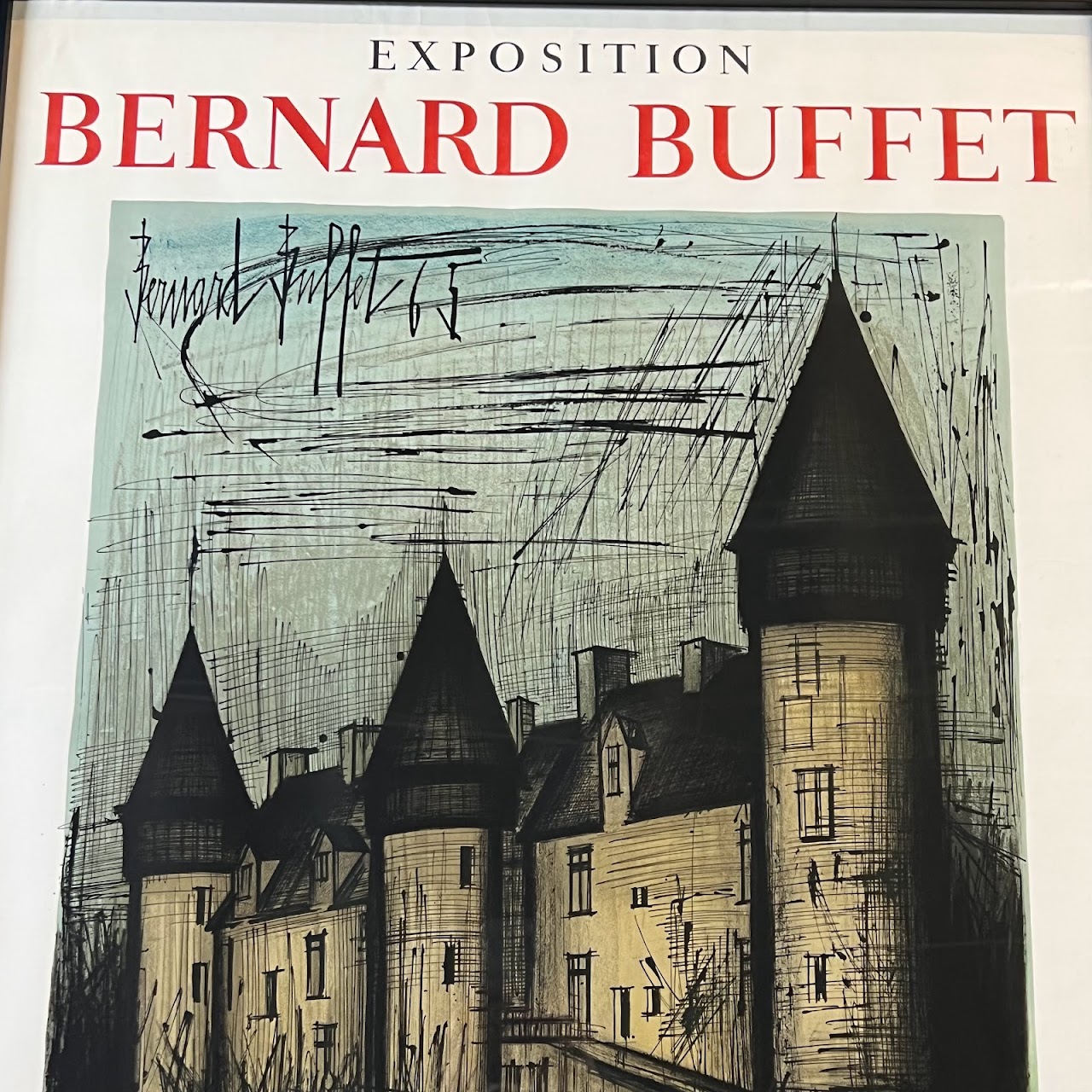 Bernard Buffet 'Exposition Bernard Buffet, Château de Culan' Lithograph