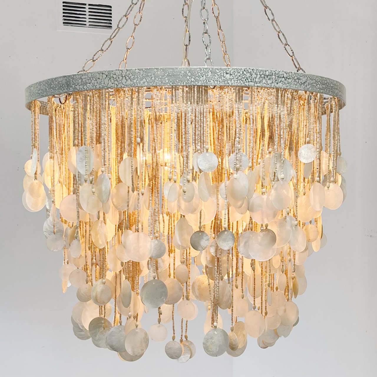 Made Goods Henry Chandelier Capiz Shell and Silver Metal – CLAYTON GRAY HOME