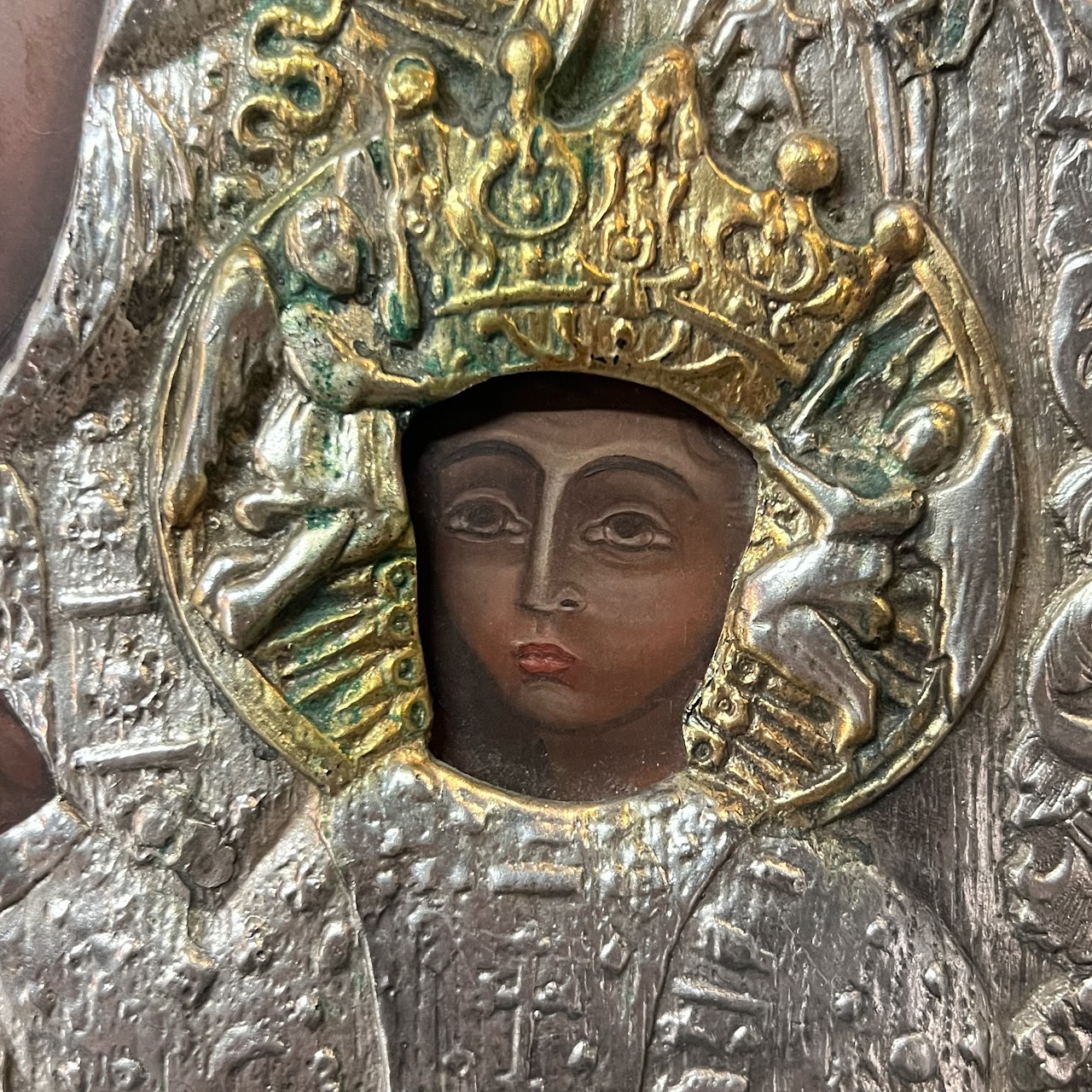 Our Lady of Czetocho Mixed Media Painting