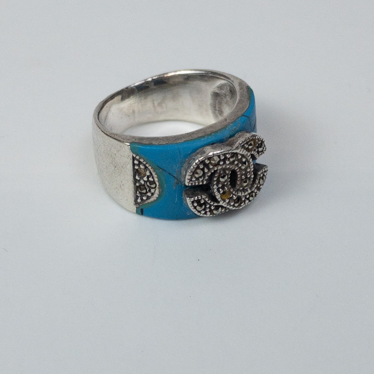 Sterling Silver Interlocking C Ring