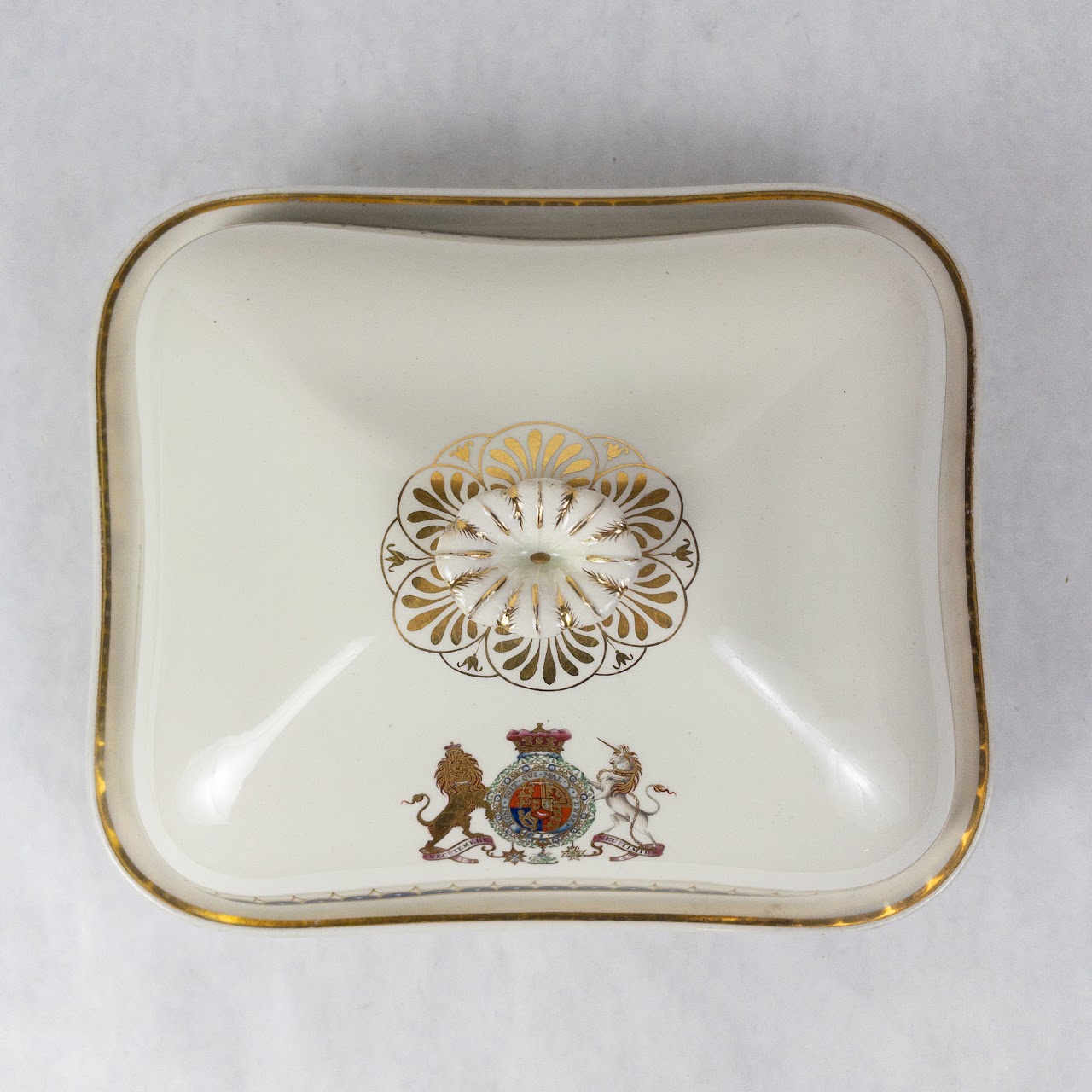 Wedgewood Creamware Royal Arms Covered Serving Dish