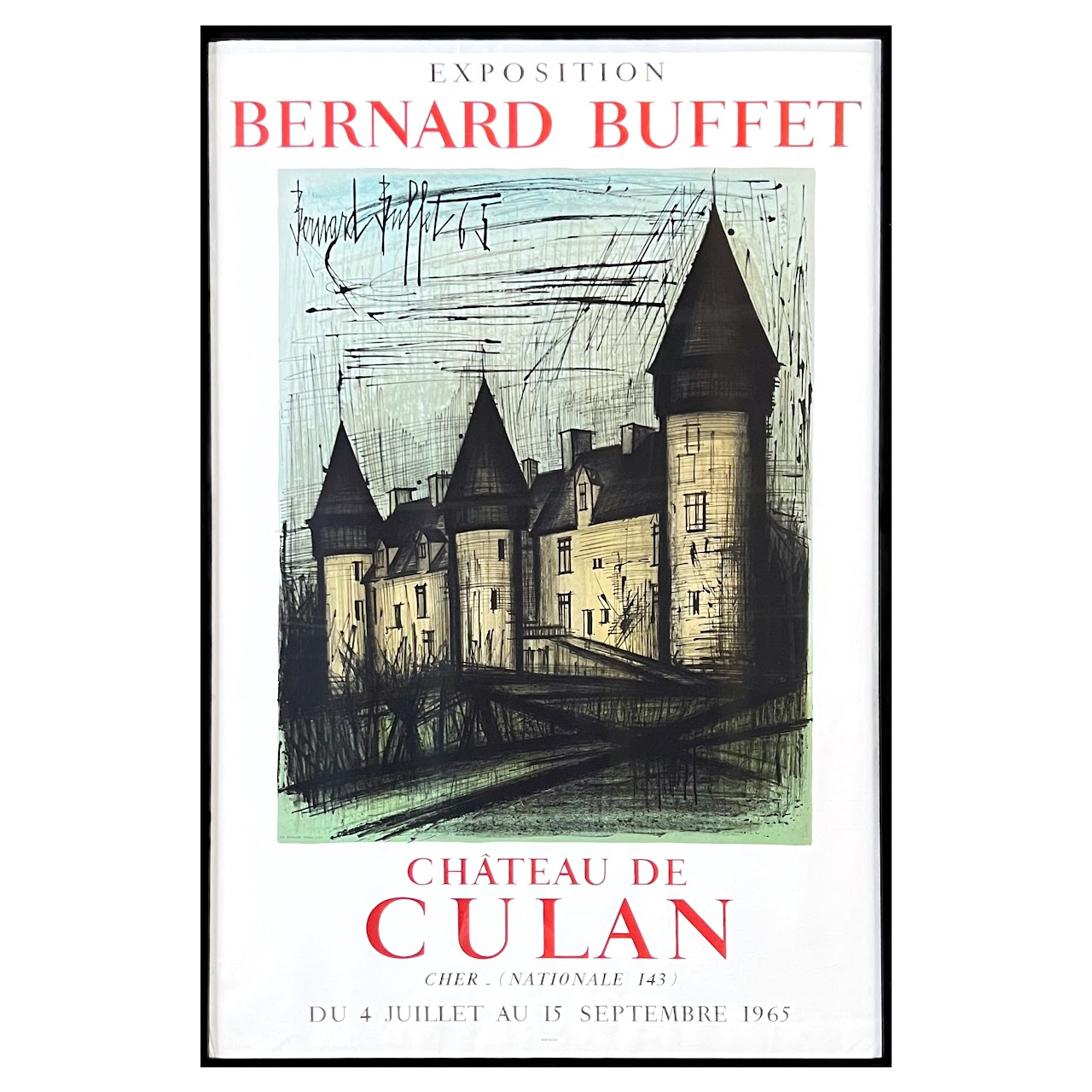 Bernard Buffet 'Exposition Bernard Buffet, Château de Culan' Lithograph