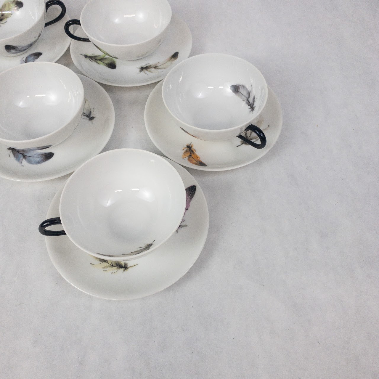 LC Limoges 5 Piece Tea Cup & Saucer Set