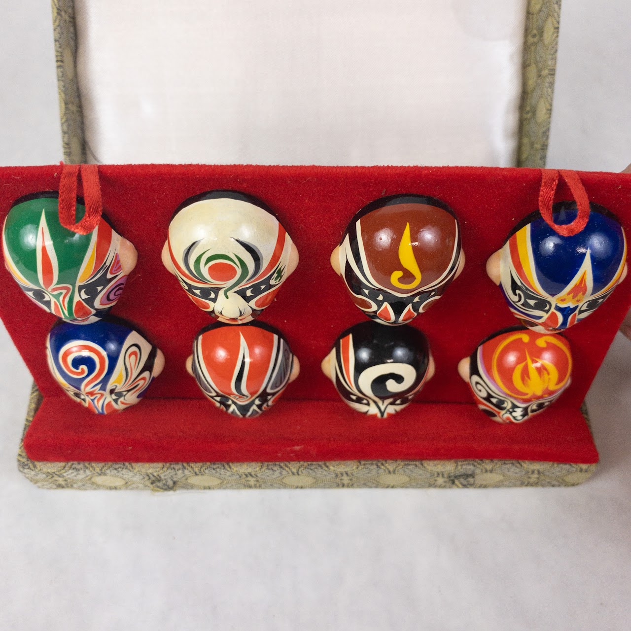 Hand Painted Vintage Chinese Opera Mask Set