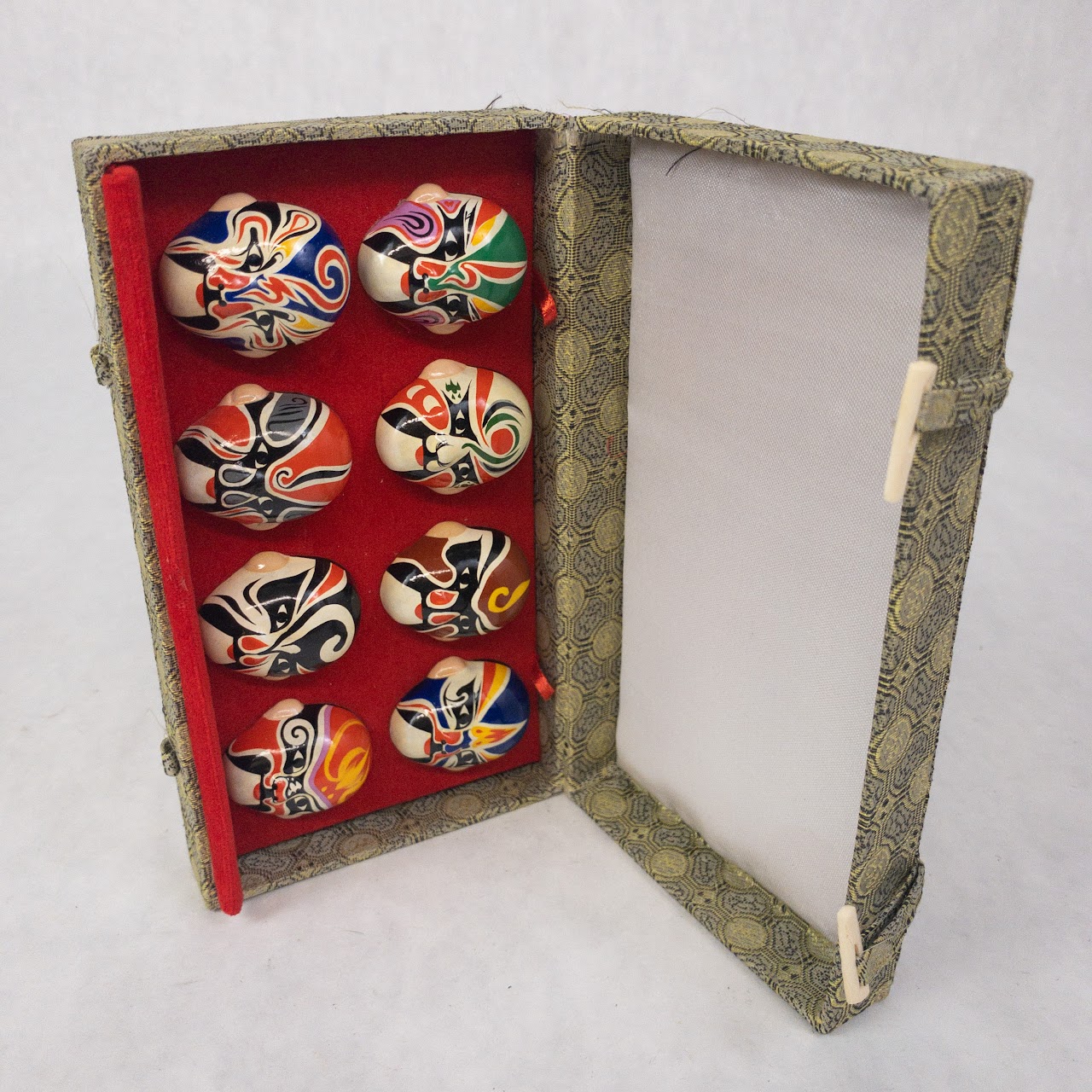 Hand Painted Vintage Chinese Opera Mask Set