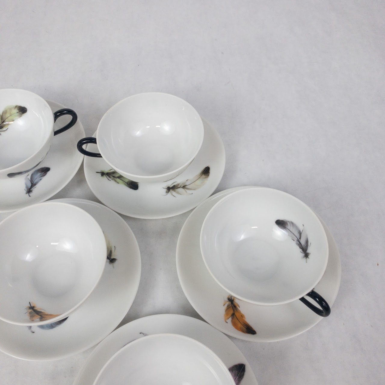 LC Limoges 5 Piece Tea Cup & Saucer Set