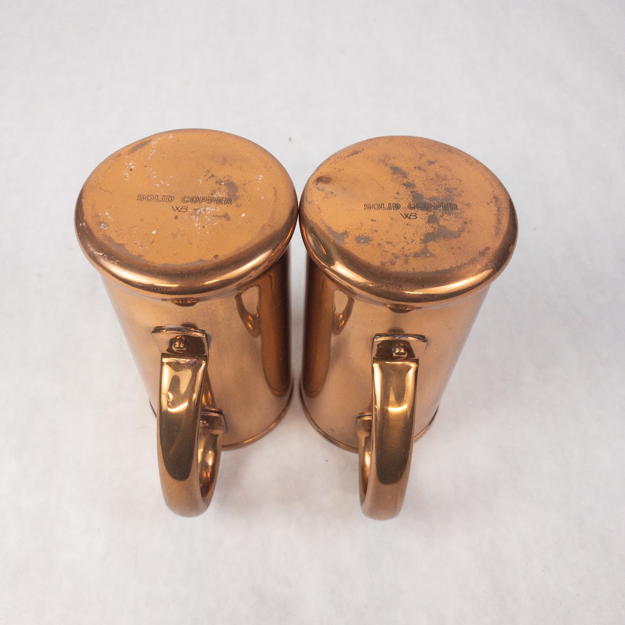 Copper Vintage Mug Set Of Two