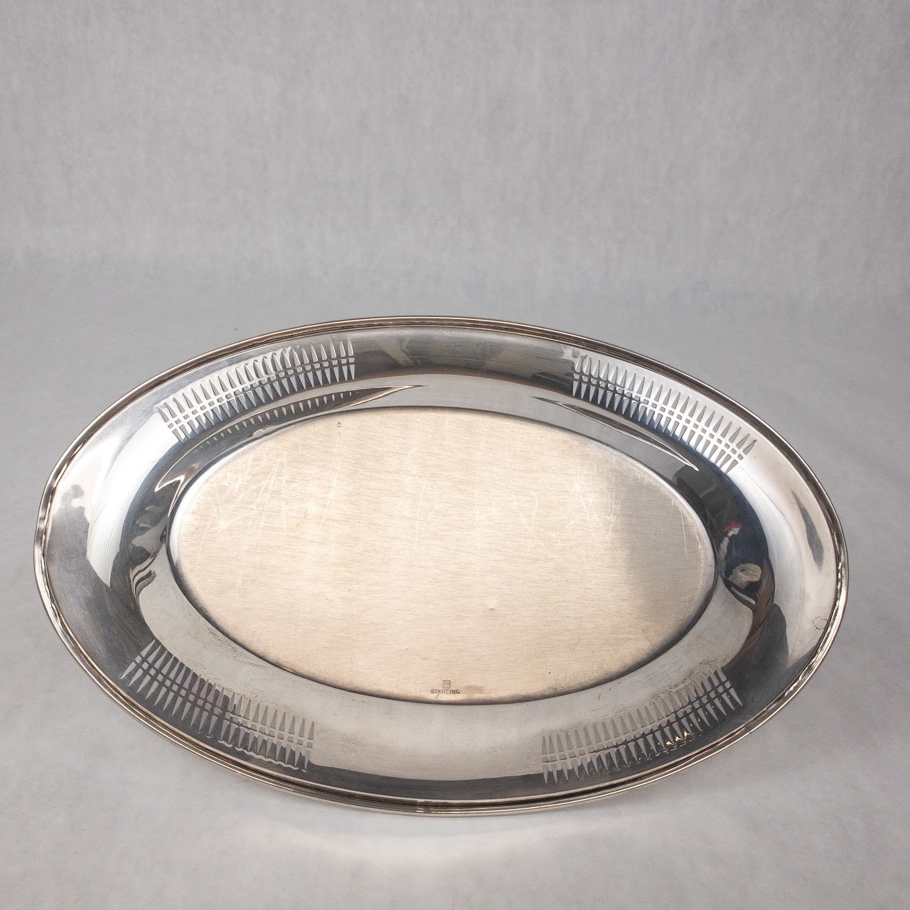 Sterling Silver Serving Tray with Handle