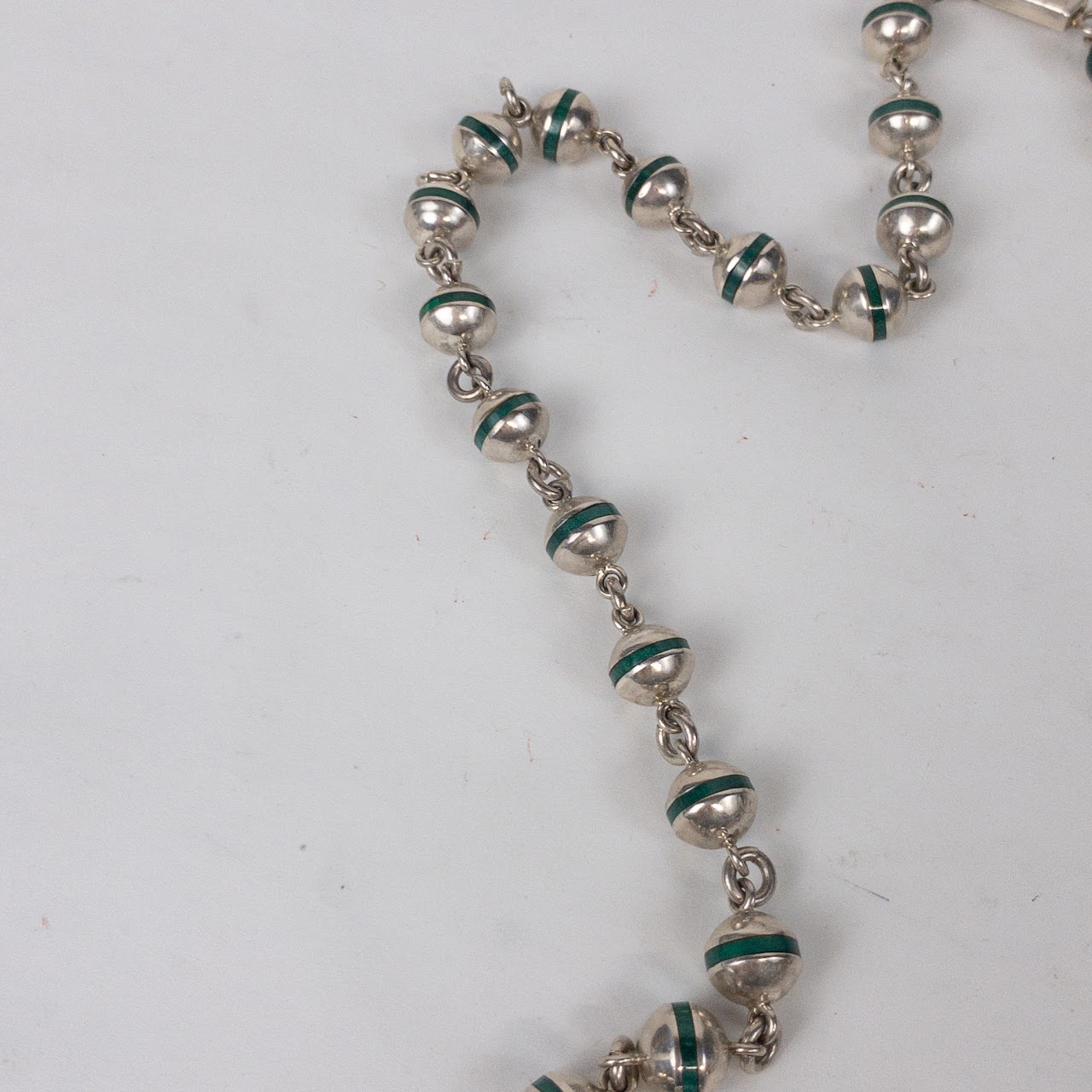 Sterling Silver Split Bead Necklace