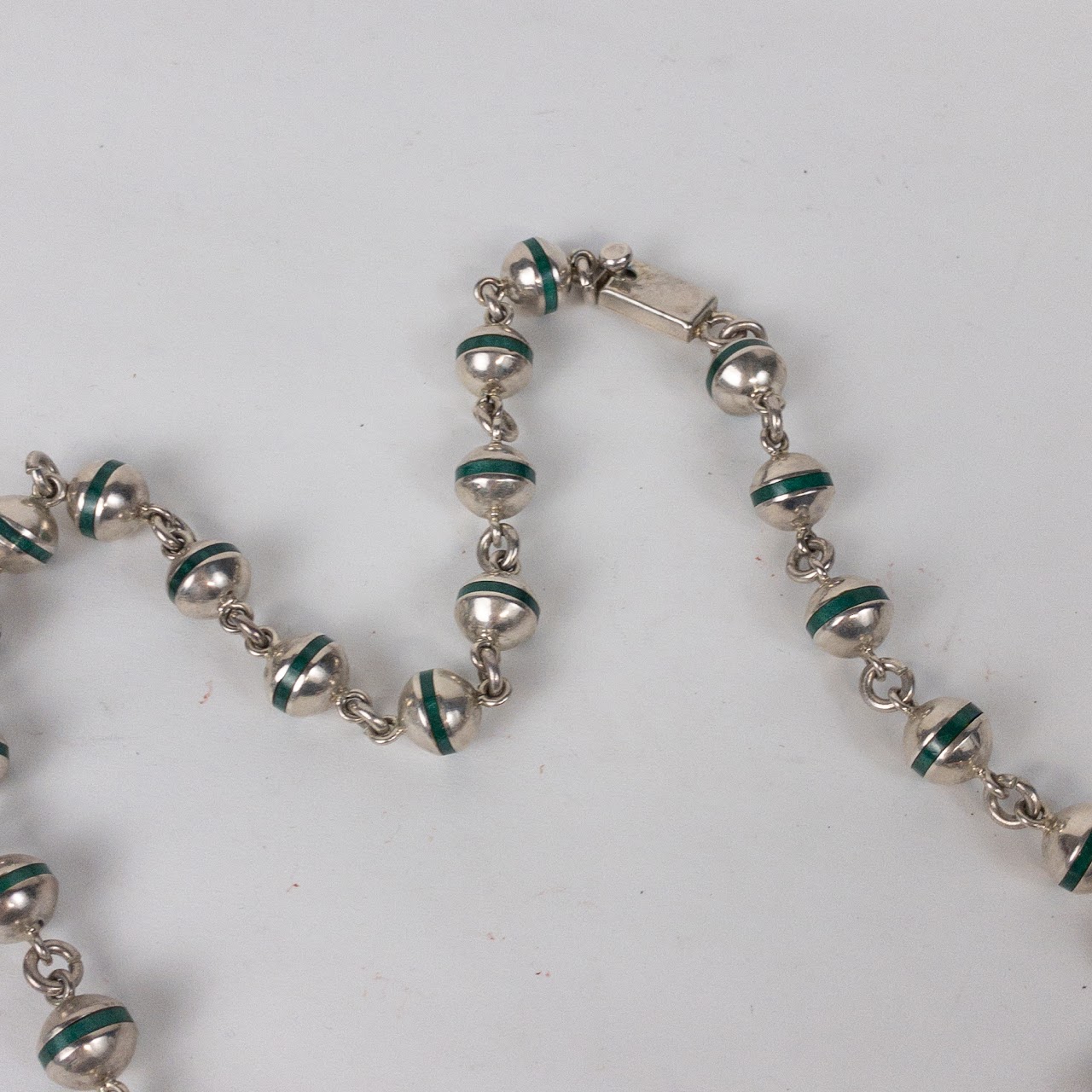 Sterling Silver Split Bead Necklace
