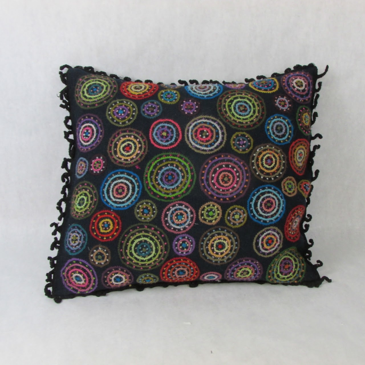 Hand Embroidered Decorative Pillow Pair