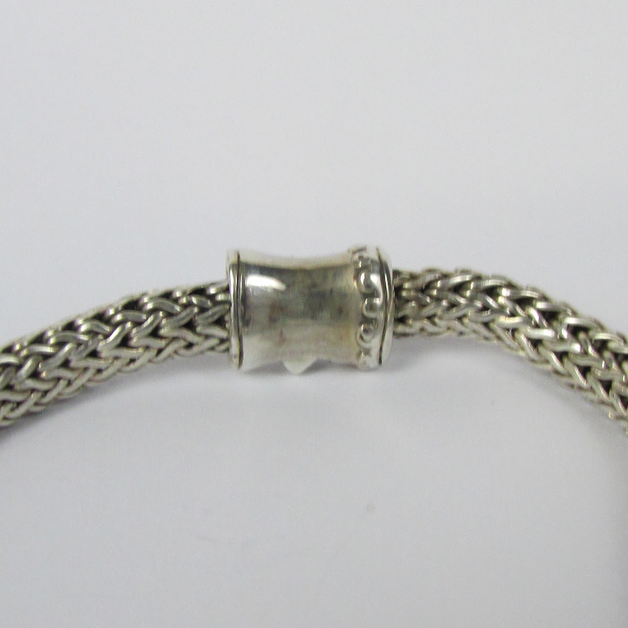Sterling Silver Bamboo Plaque Bracelet