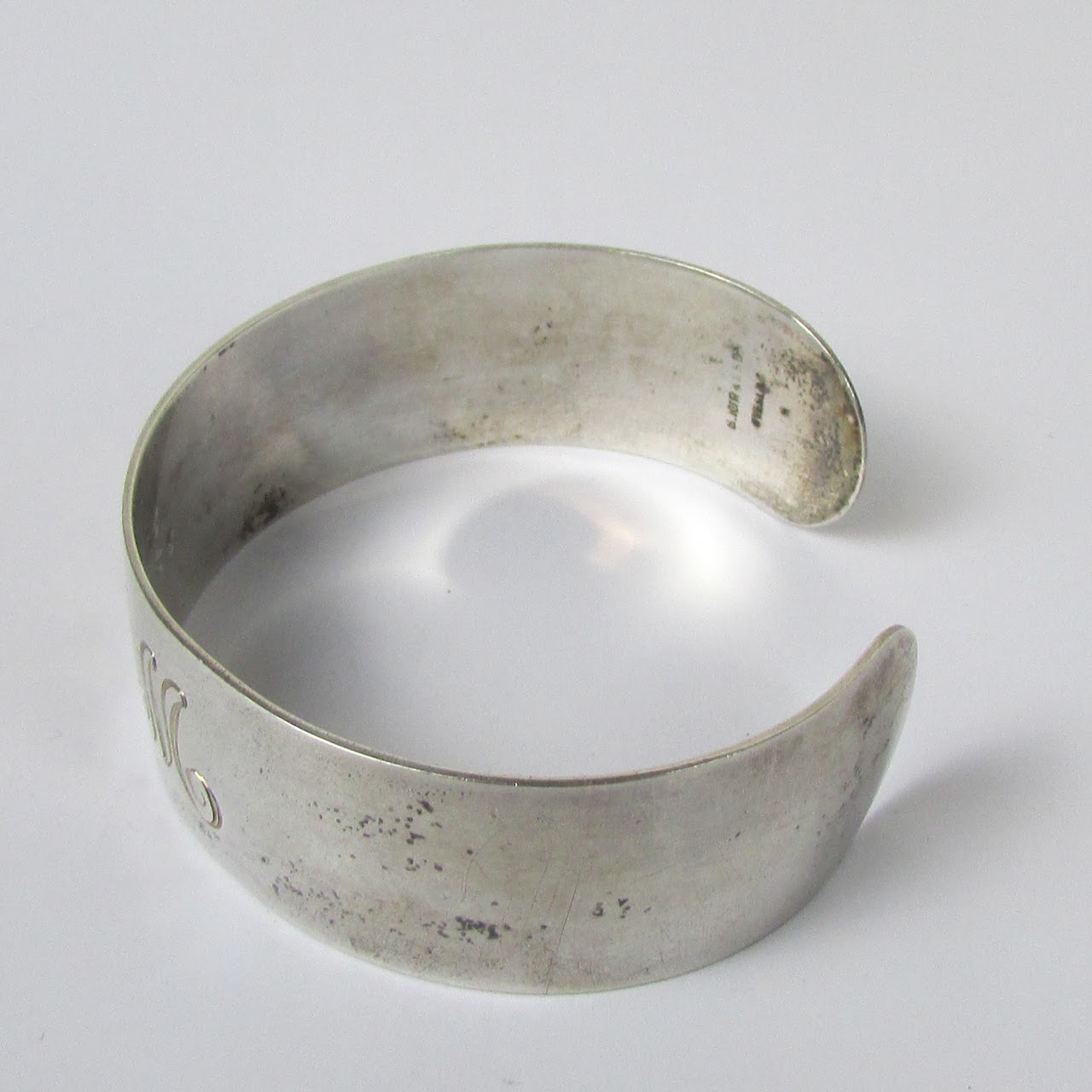 Sterling Silver Monogrammed Cuff Bracelet