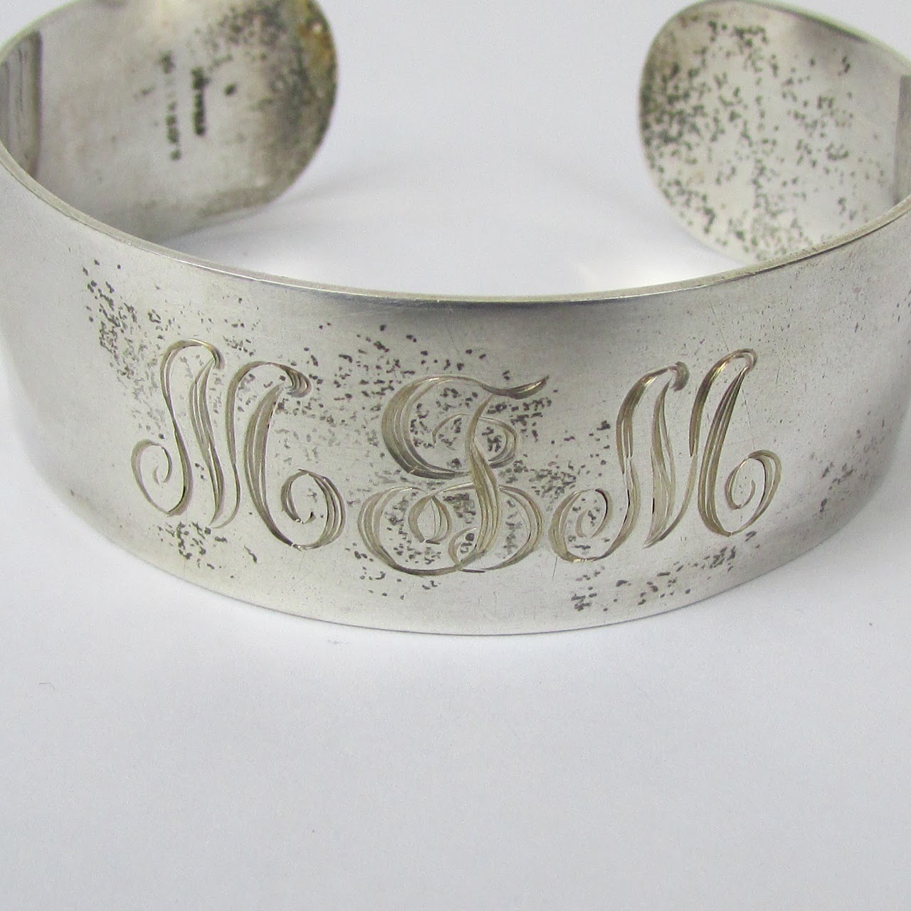Sterling Silver Monogrammed Cuff Bracelet