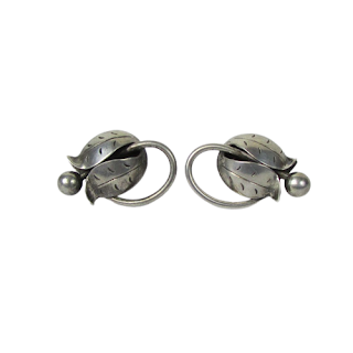 Georg Jensen Sterling Silver Tulip Clip Earrings