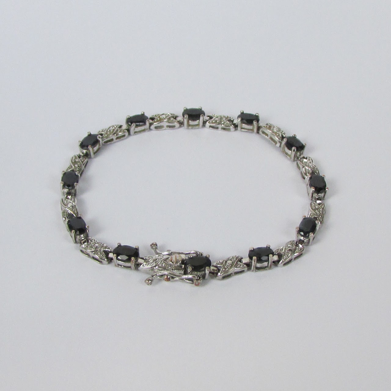 Sterling Silver & Sapphire Bracelet
