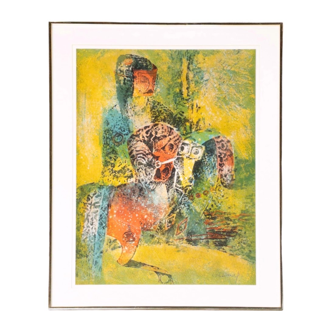 Hoi Lebadang Signed 'The Horse in the Forest' Lithograph