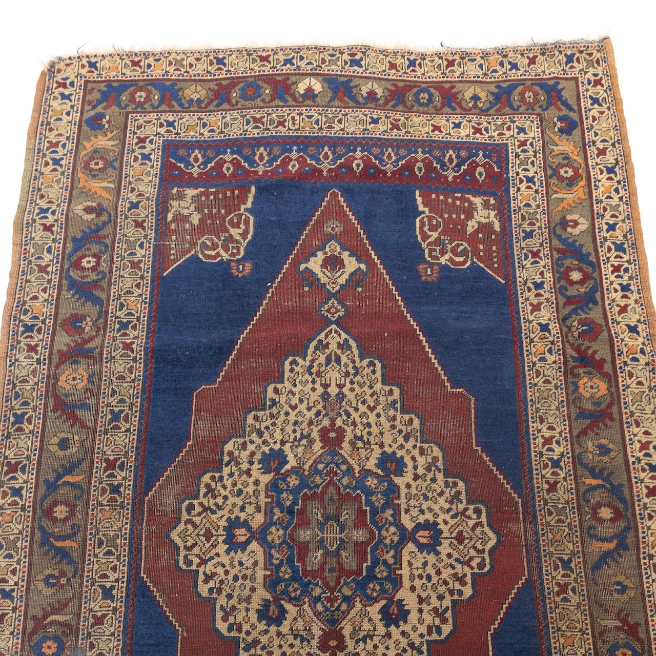 Royal Blue & Diamond Pattern Rug