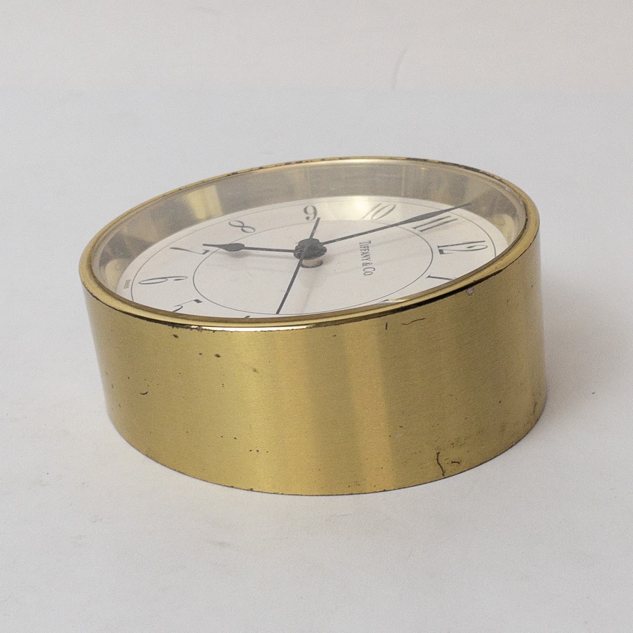 Tiffany & Co. Brass Desk Clock