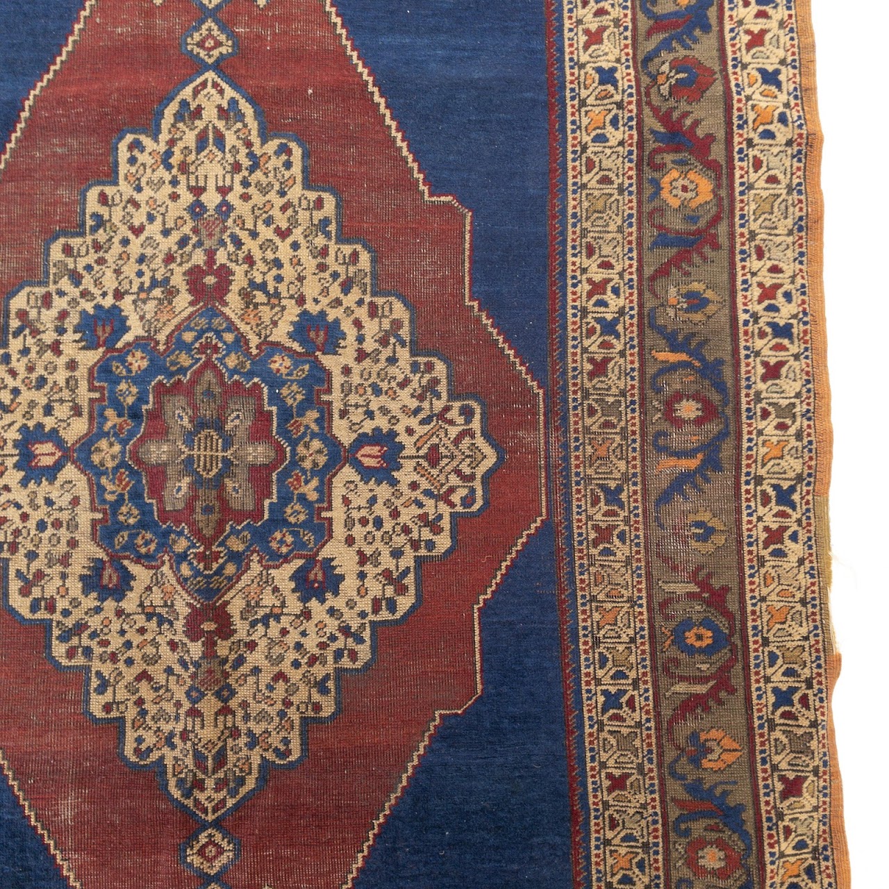 Royal Blue & Diamond Pattern Rug