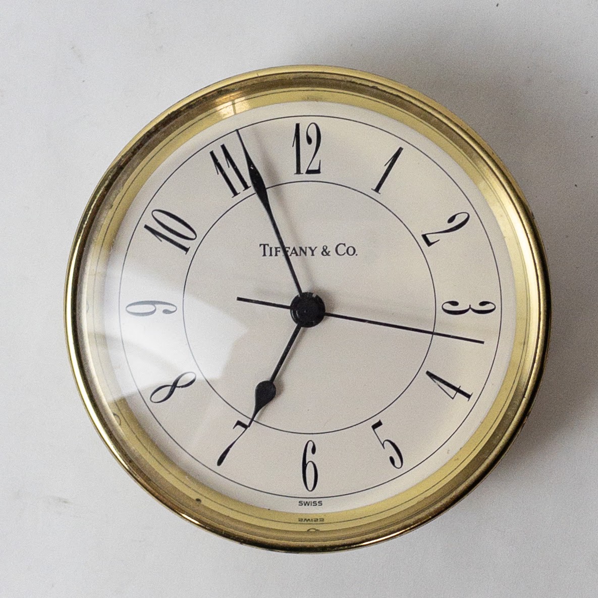 Tiffany & Co. Brass Desk Clock