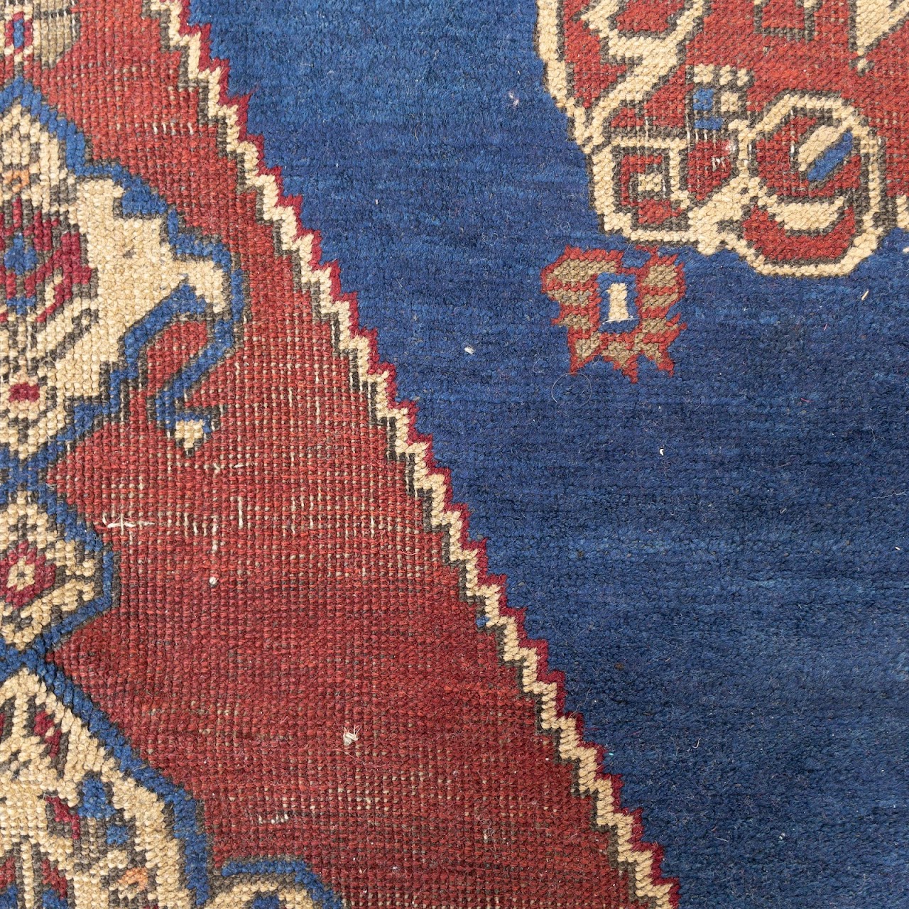 Royal Blue & Diamond Pattern Rug