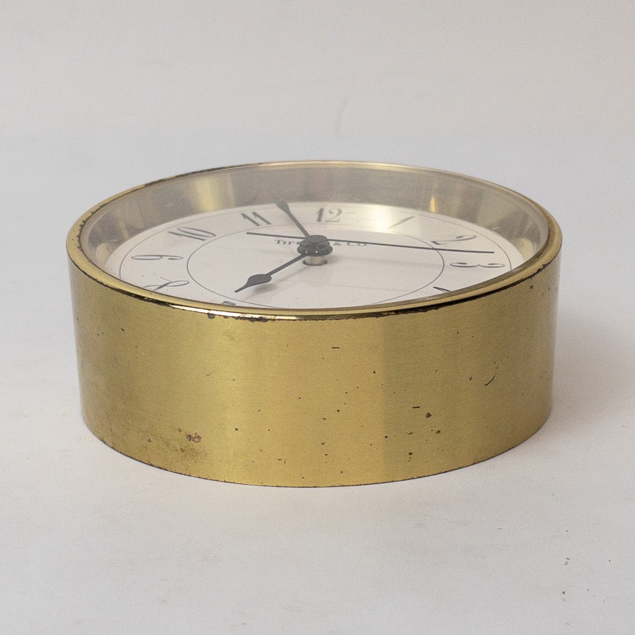 Tiffany & Co. Brass Desk Clock