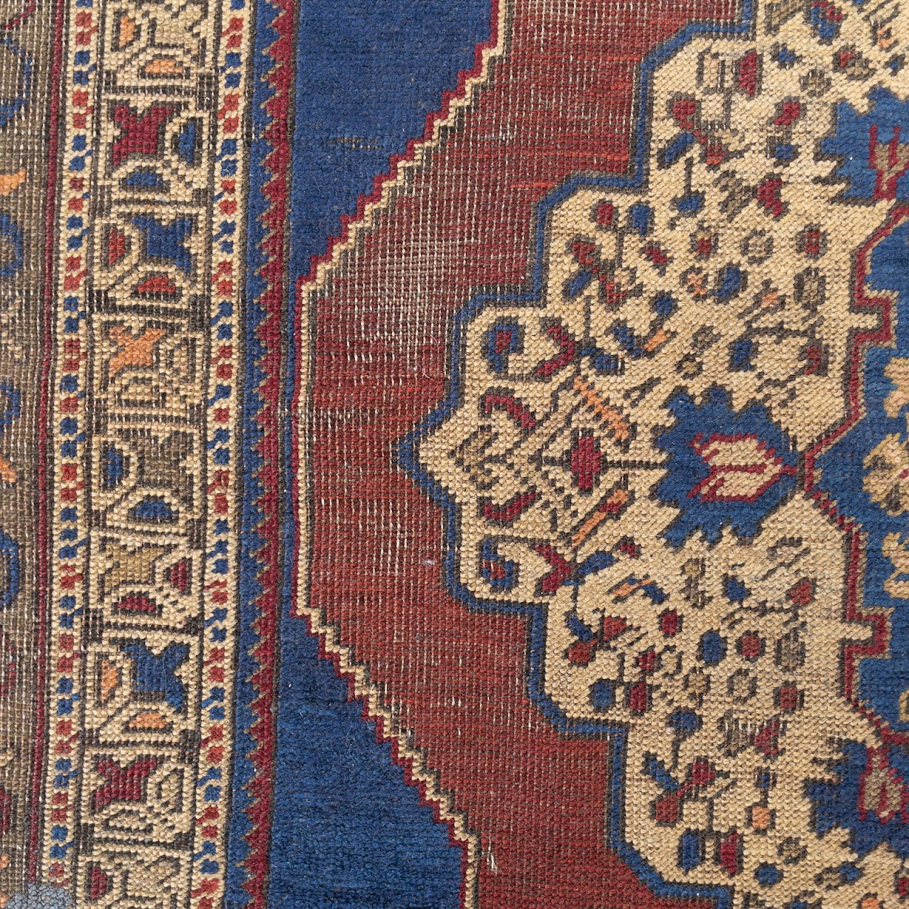 Royal Blue & Diamond Pattern Rug