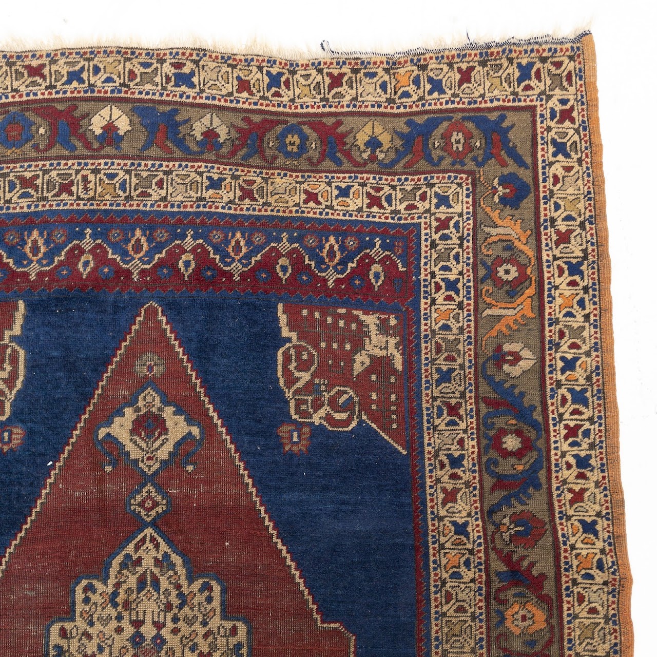 Royal Blue & Diamond Pattern Rug