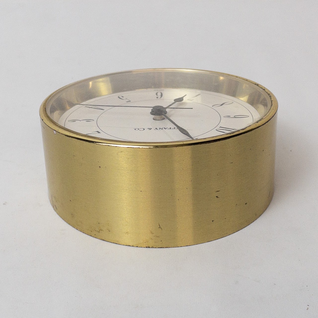 Tiffany & Co. Brass Desk Clock