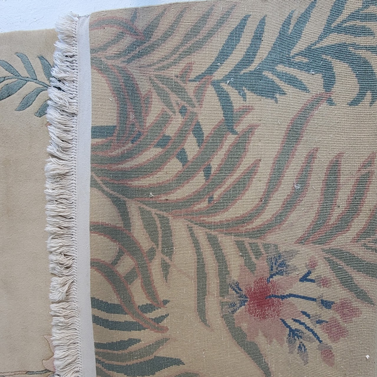 Wool Floral & Frond Area Rug