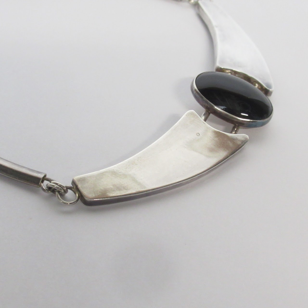 Sterling Silver and Onyx Necklace