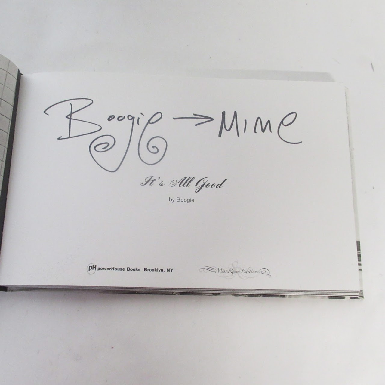 Boogie SIGNED 'It's All Good' First Edition Photography Book