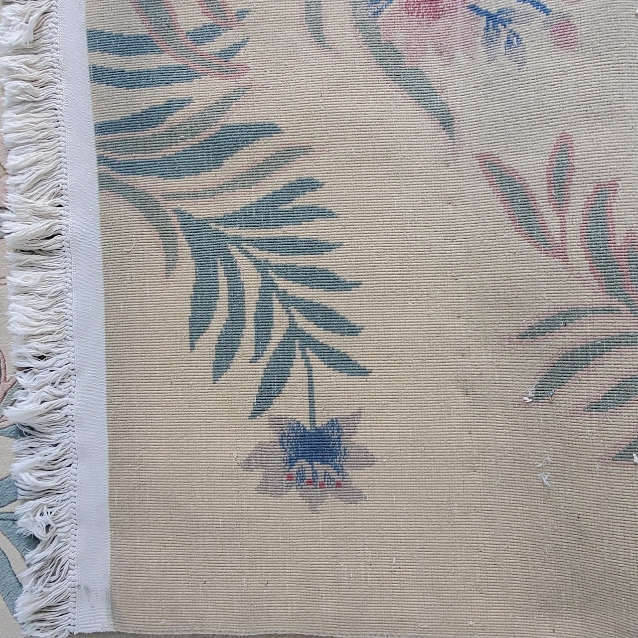 Wool Floral & Frond Area Rug