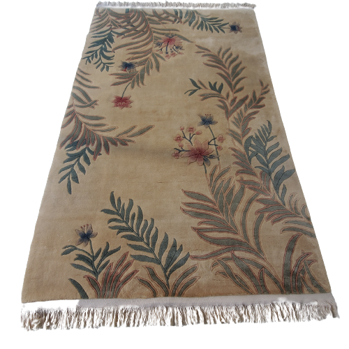 Wool Floral & Frond Area Rug