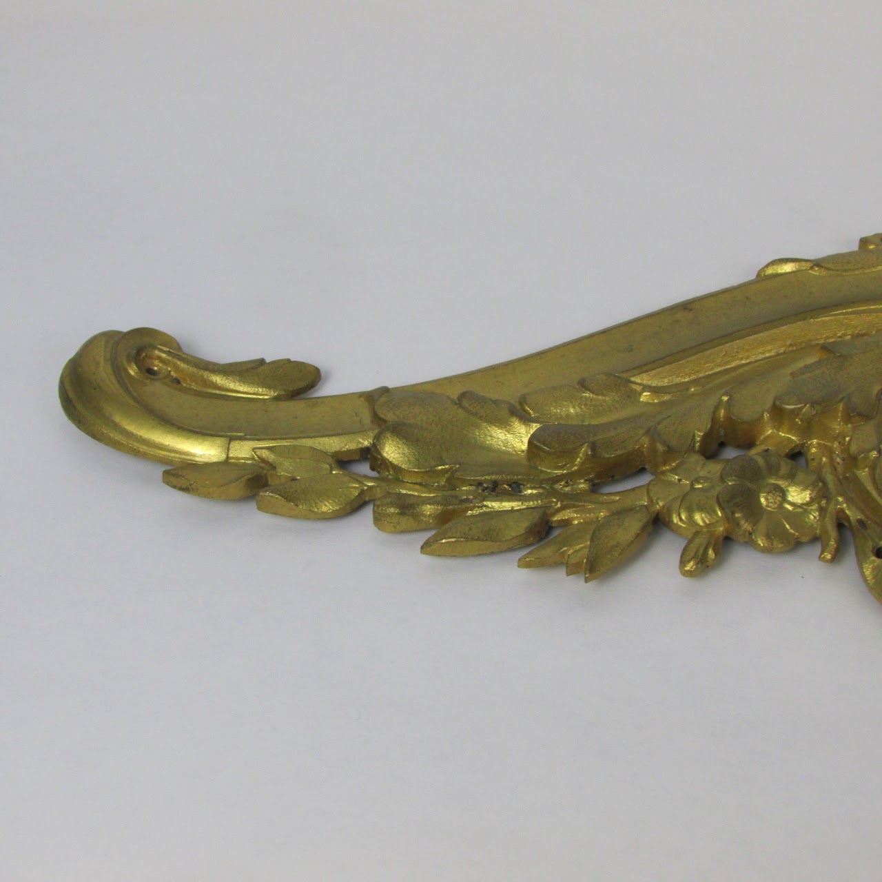 French Ormolu Baroque Style Gilded Shell Pediment