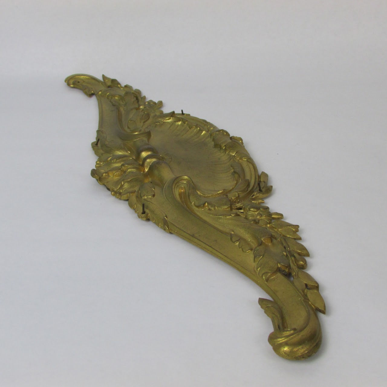 French Ormolu Baroque Style Gilded Shell Pediment