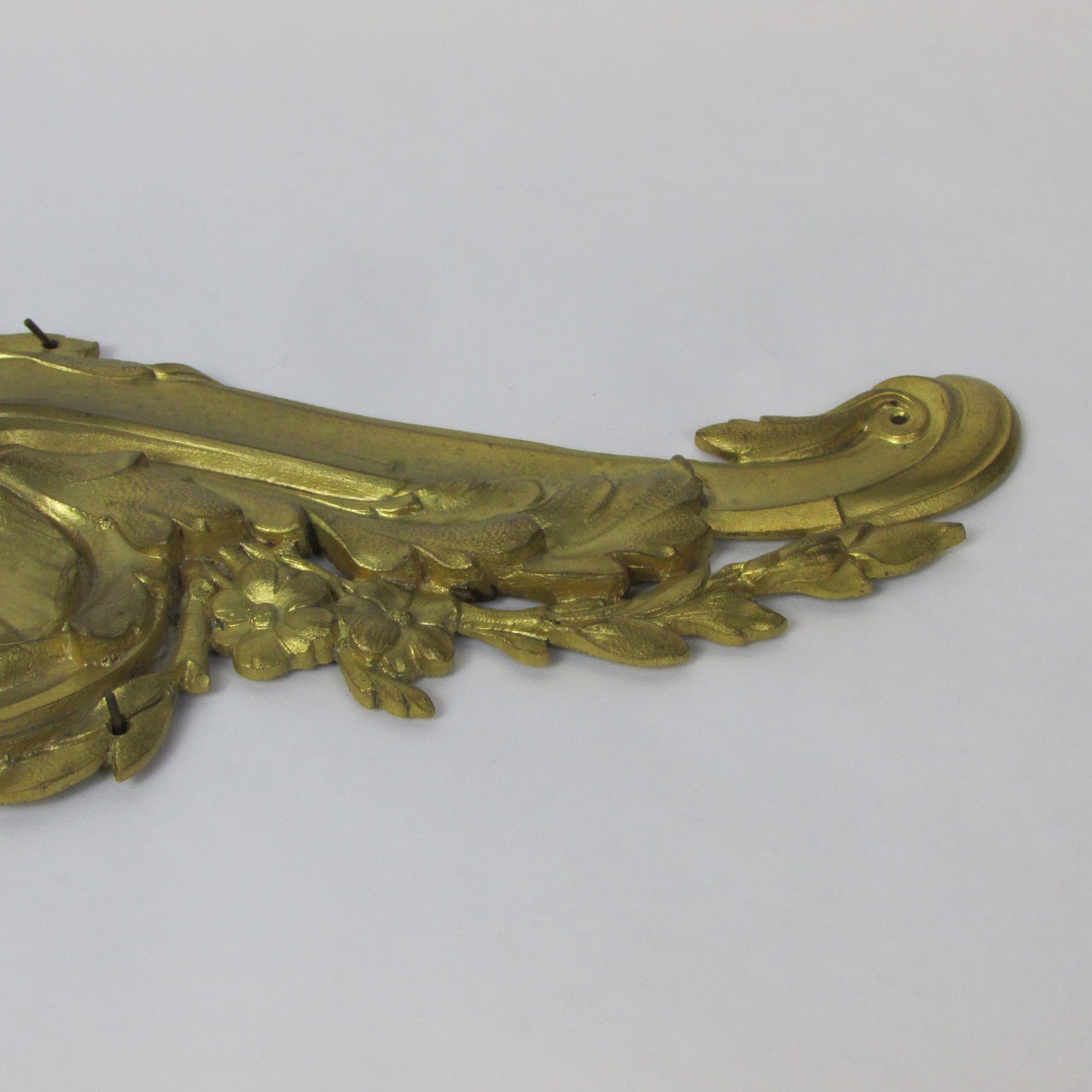 French Ormolu Baroque Style Gilded Shell Pediment