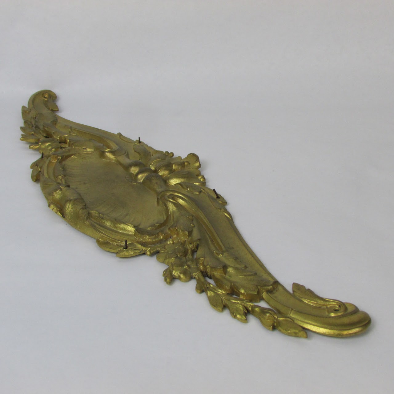 French Ormolu Baroque Style Gilded Shell Pediment