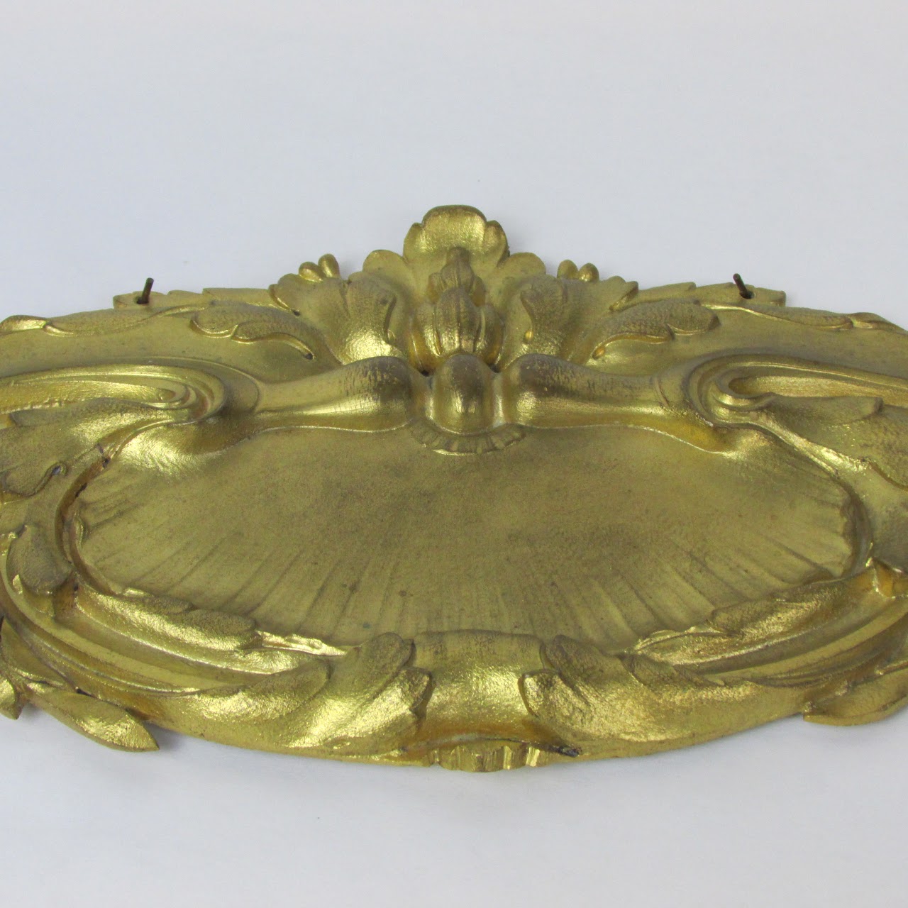 French Ormolu Baroque Style Gilded Shell Pediment