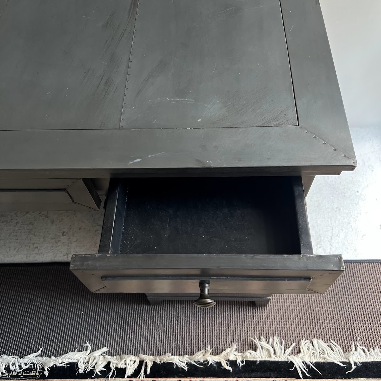 Restoration Hardware Metal Clad Desk