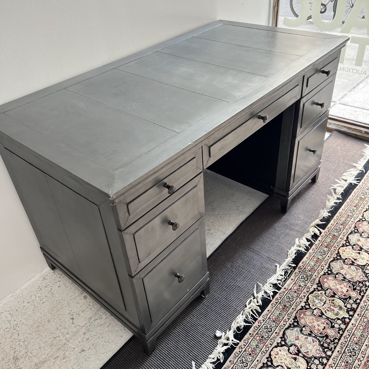 Restoration Hardware Metal Clad Desk