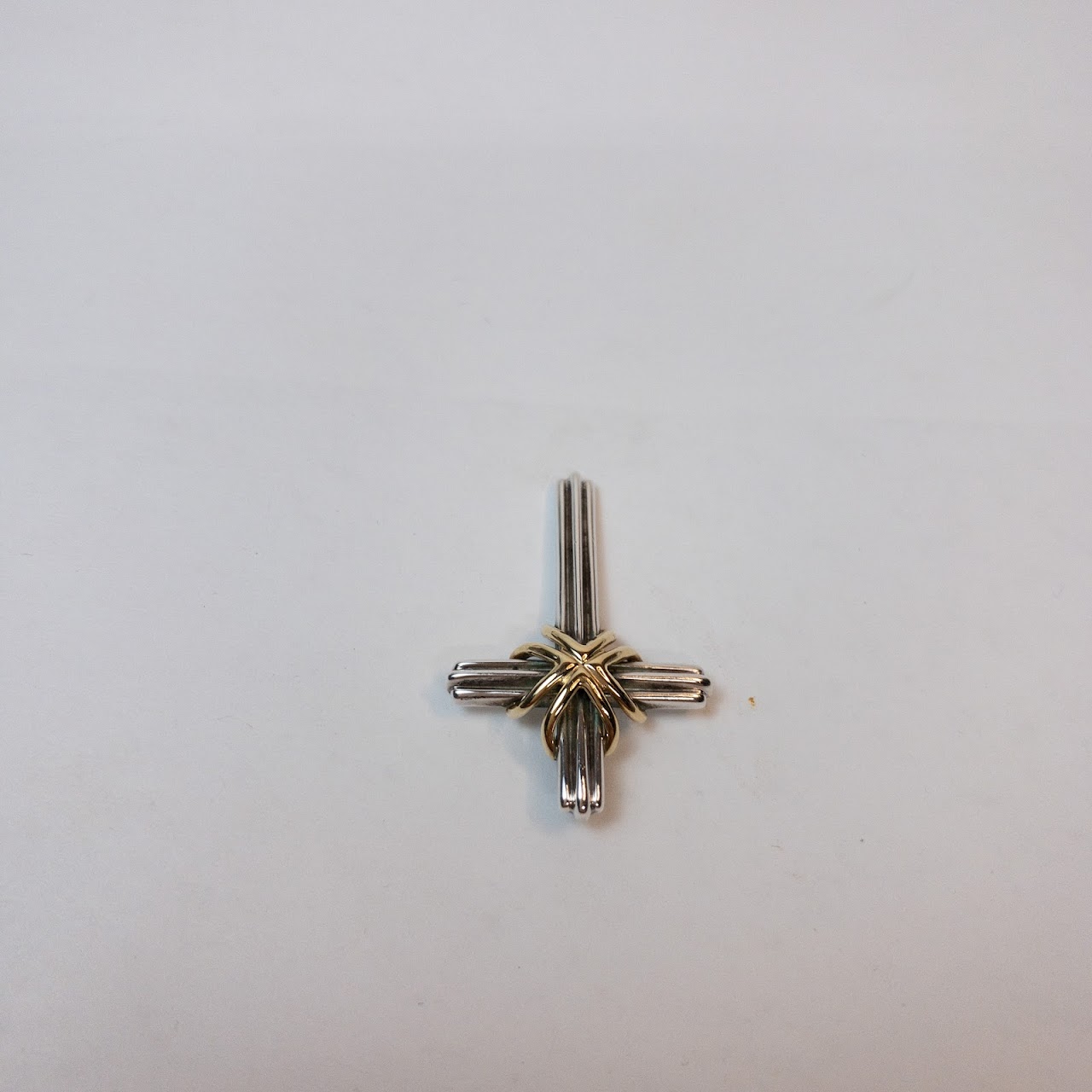 Tiffany & Co. 18K Gold & Sterling Silver Cross Pendant