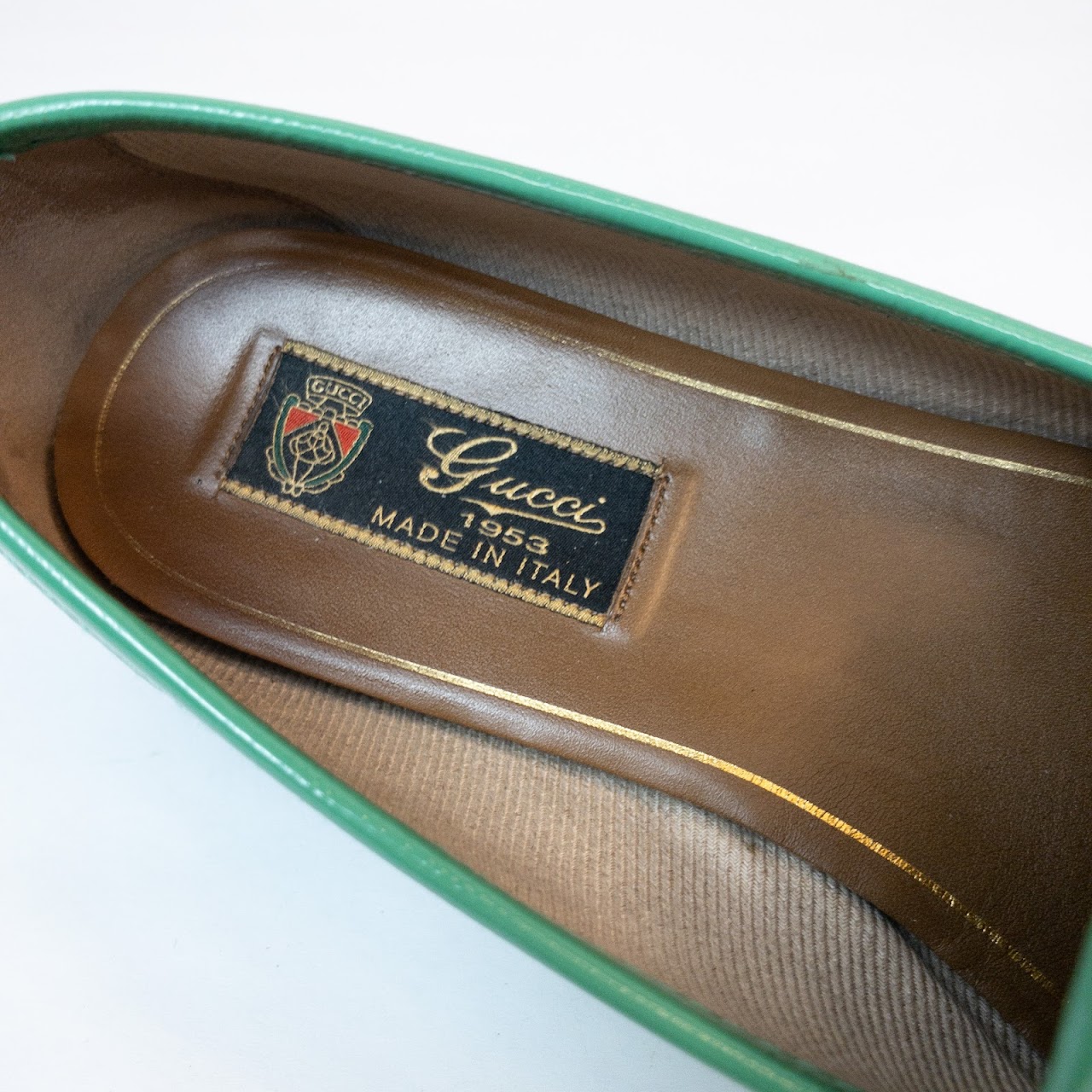 Gucci Green Patent Leather Loafers