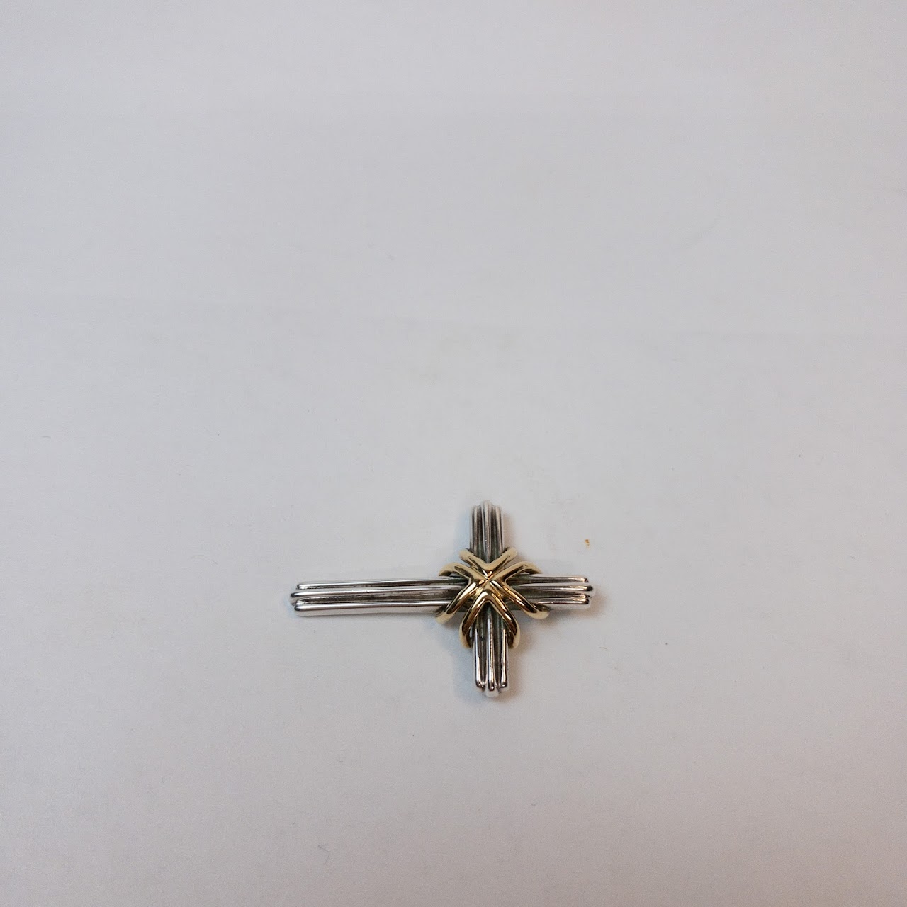 Tiffany & Co. 18K Gold & Sterling Silver Cross Pendant