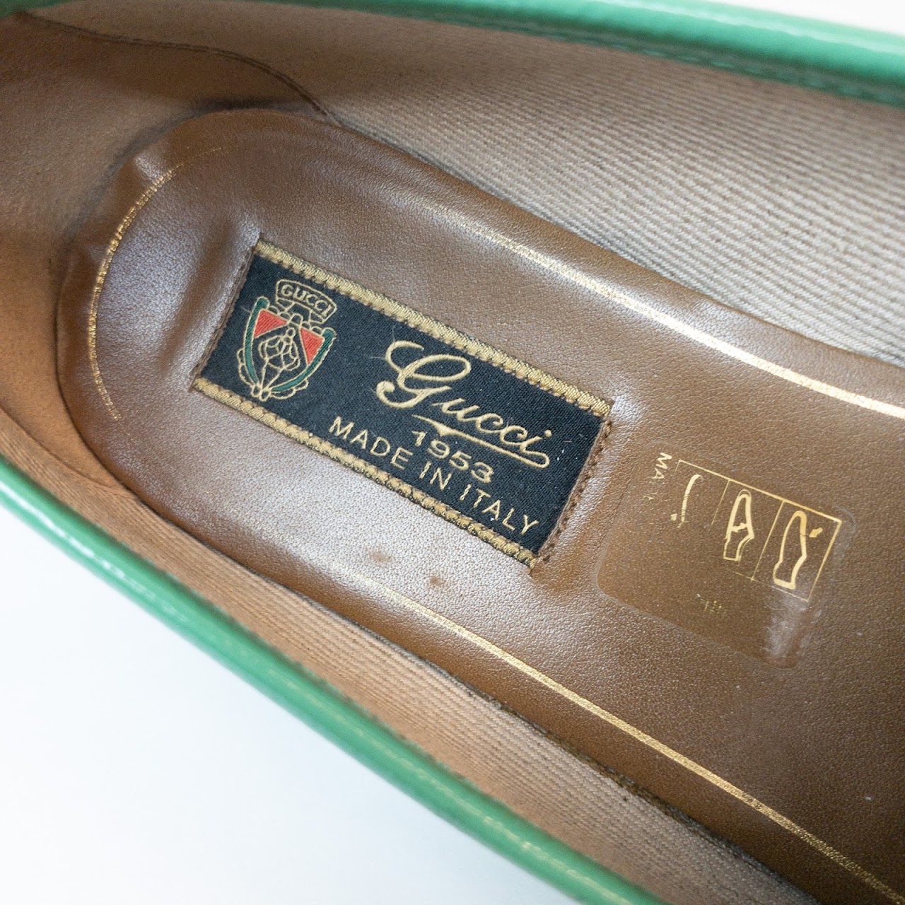 Gucci Green Patent Leather Loafers