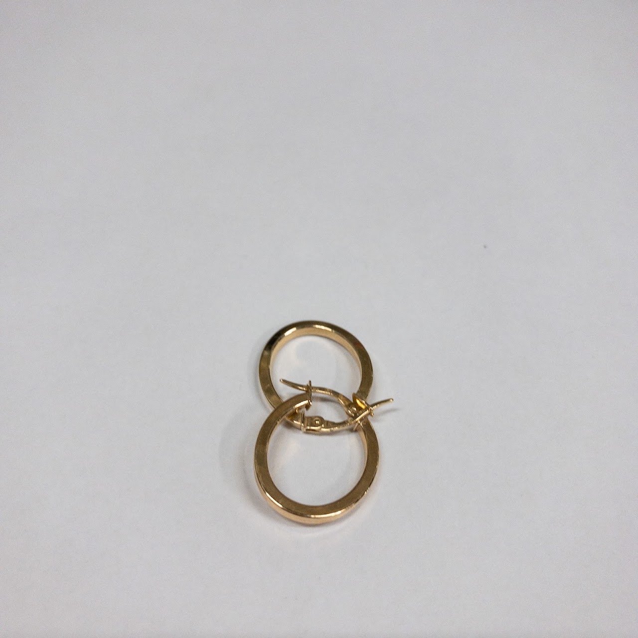 14K Gold Oval Hoop Earrings