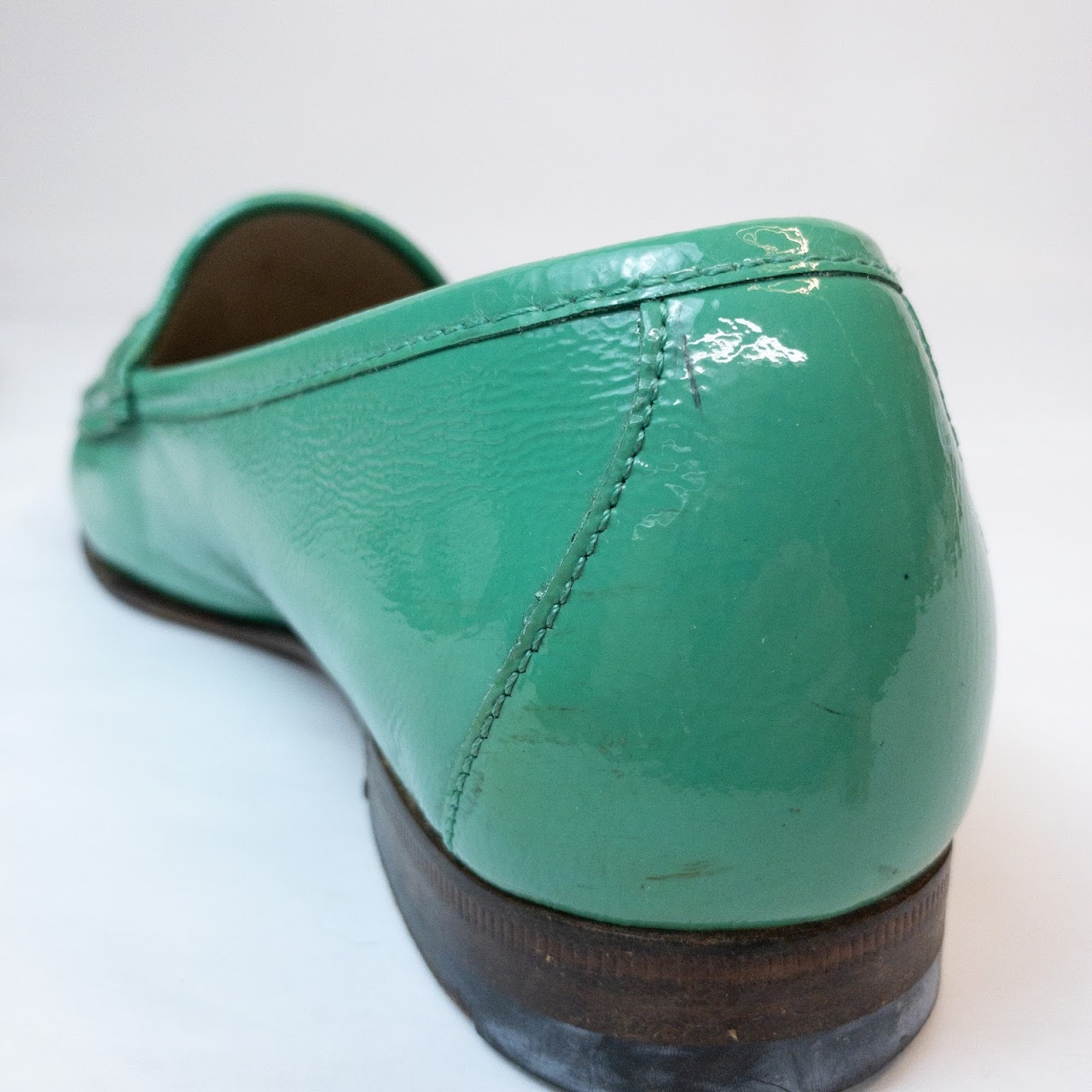 Gucci Green Patent Leather Loafers