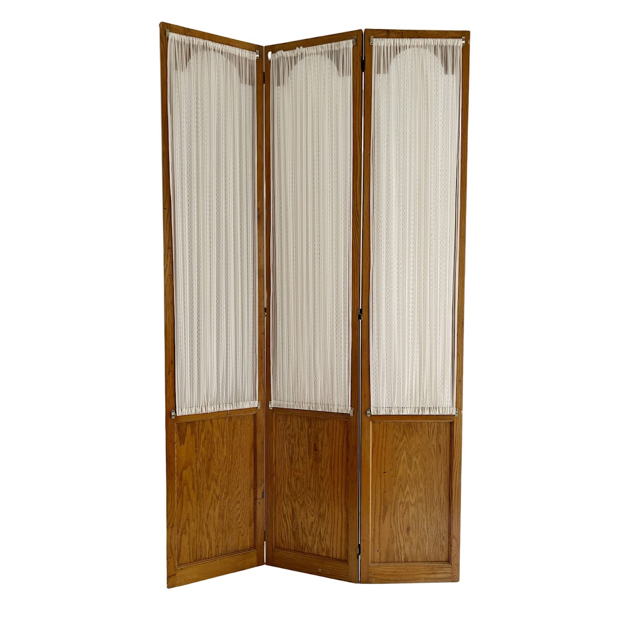 Wormy Oak 8' Tall Three-Panel Screen